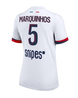 Billige Fotballdrakt Paris Saint-Germain Marquinhos #5 Replika Bortedrakt Dame 2025-26 Kortermet Billige Fotballdrakt Paris Saint-Germain Marquinhos #5 Replika Bortedrakt Dame 2025-26 Kortermet